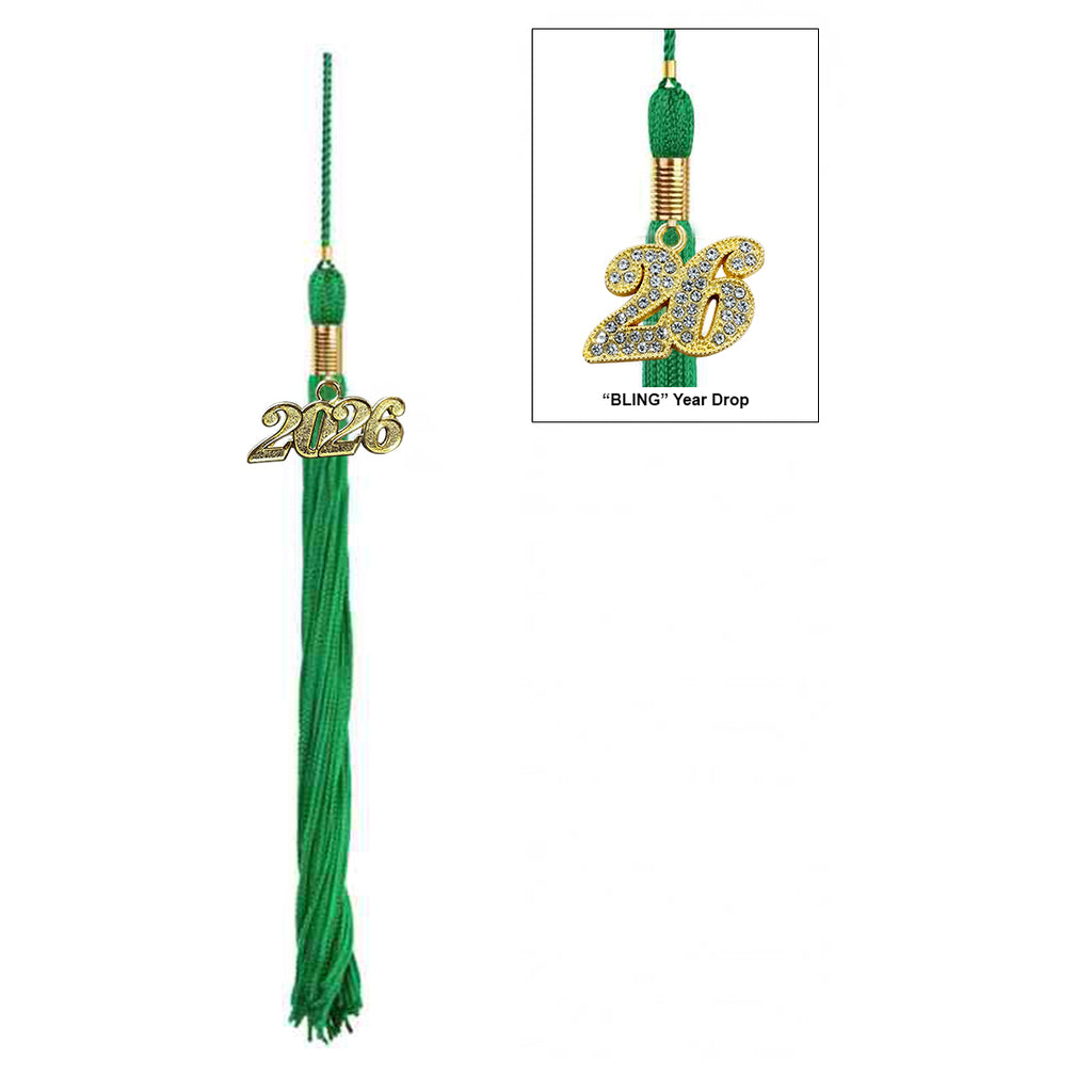 Matte Green High School Cap & Tassel