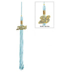 Shiny Light Blue High School Graduation Cap and Gown