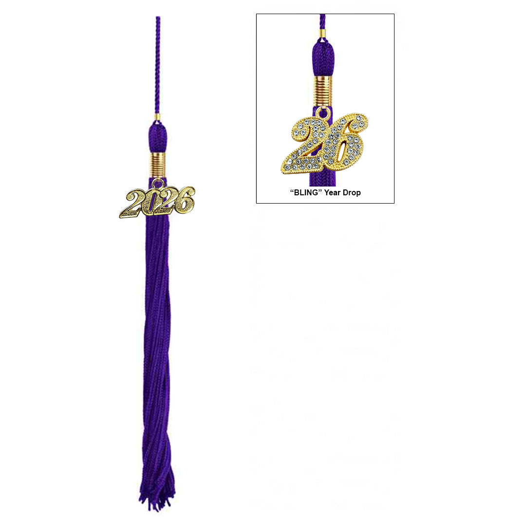Shiny Purple High School Graduation Cap and Gown