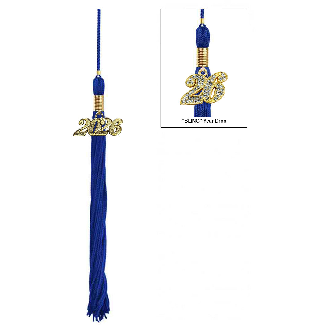 Shiny Royal Blue High School Cap and Gown
