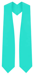 Turquoise Graduation Stole - Turquoise College & High School Stoles