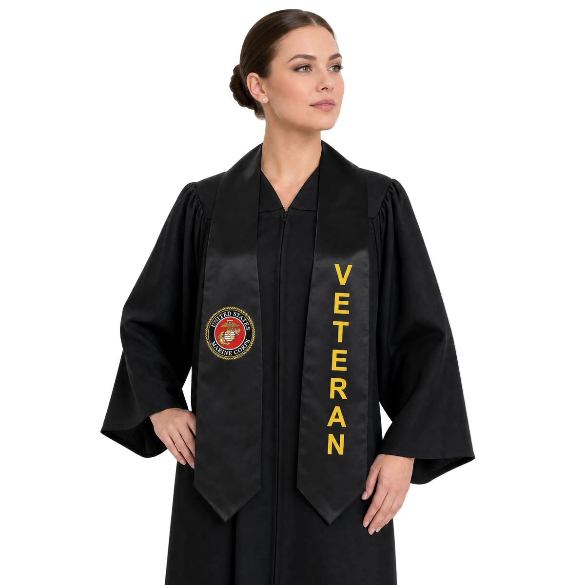U.S. Marine Corps veteran graduation stole for military graduation ceremonies.