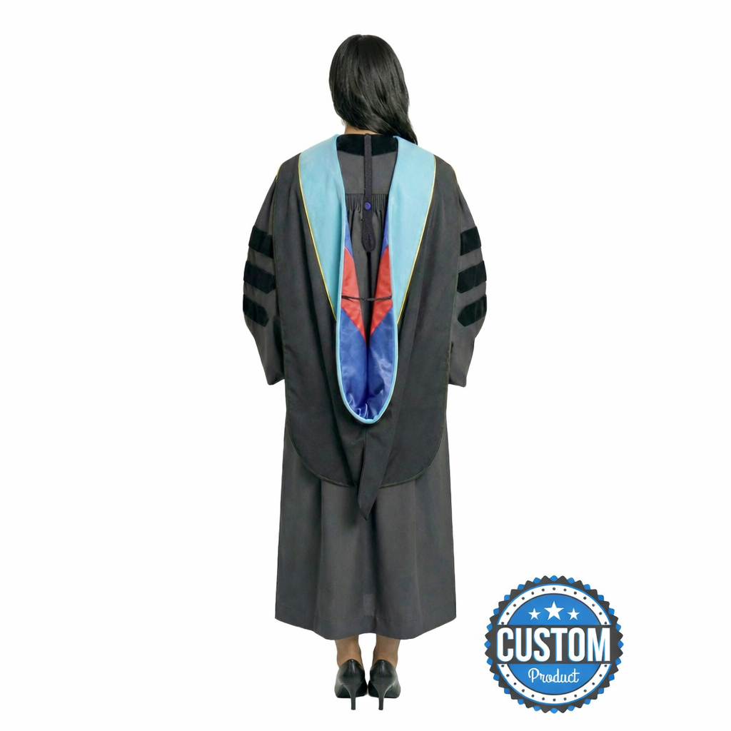 Deluxe Doctoral Graduation Gown & Hood Package Deluxe Doctoral Graduation Gown & Hood Package