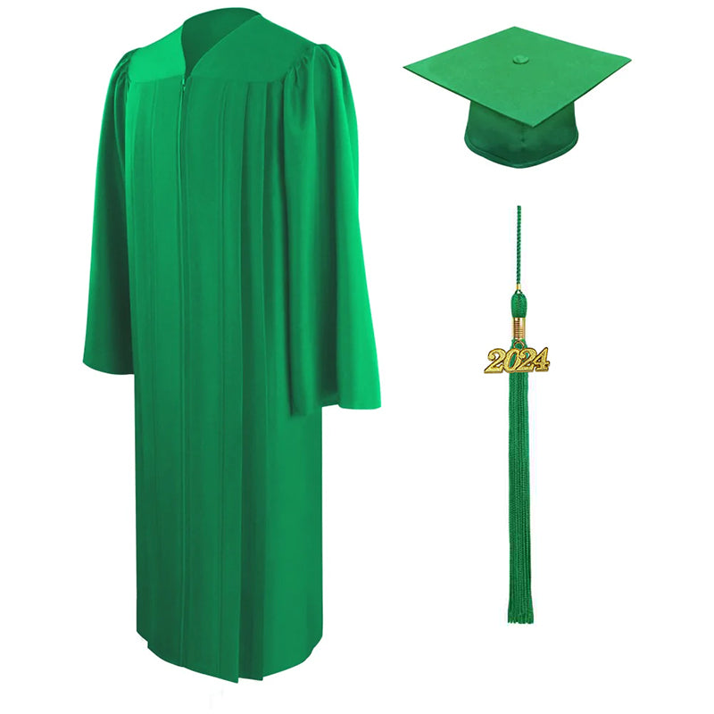 Eco-Friendly Emerald Green High School Graduation Cap & Gown ...