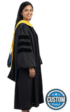 Deluxe Doctoral Graduation Gown & Hood Package