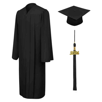 Matte Black Bachelors Cap & Gown - College & University