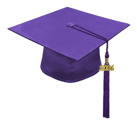 Child Matte Purple Cap & Tassel - Preschool & Kindergarten Graduation