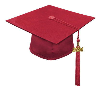 Child Matte Red Cap & Tassel - Preschool & Kindergarten Graduation