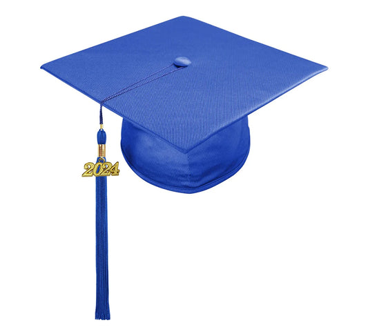Shiny Royal Blue High School Cap & Tassel - Graduation Caps