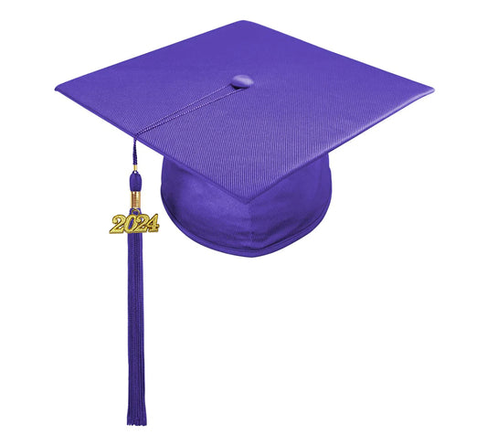 Number 3 Three with Student Cap on Isolated Background in Purple