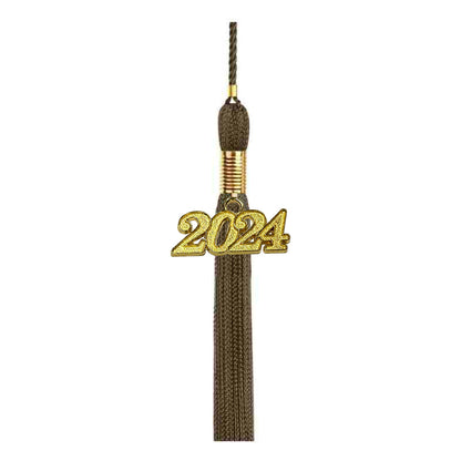 Shiny Brown High School Graduation Cap and Gown