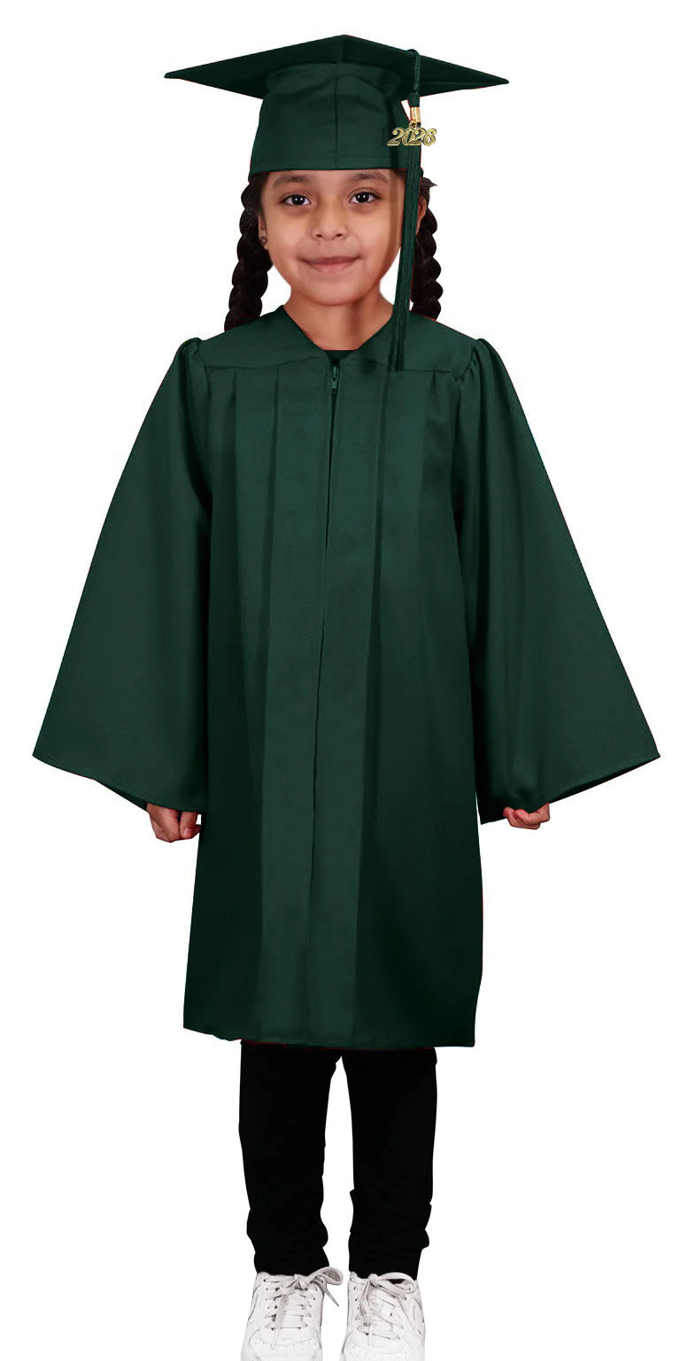 graduation dress for preschool Child Matte Hunter Cap & Gown winter formal dress
