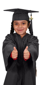 Child Matte Black Cap & Gown - Preschool & Kindergarten Cap & Gown