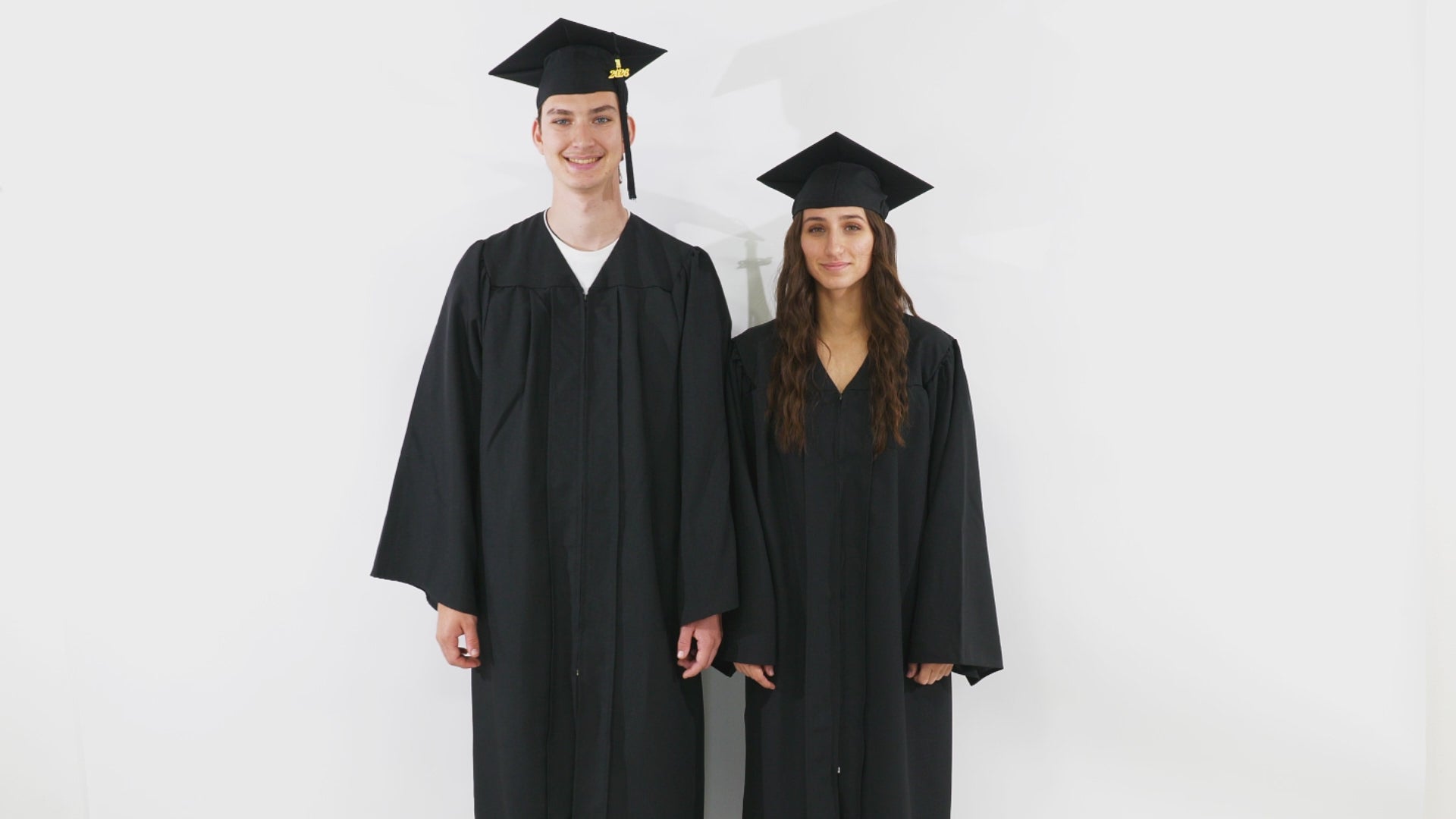 Matte Black High School Graduation Cap & Gown