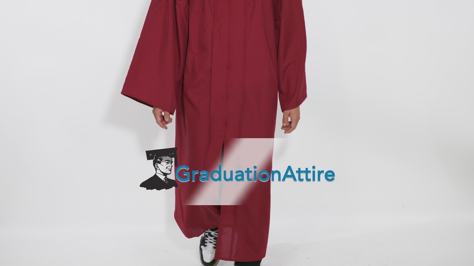 Matte Burgundy High School Graduation Cap and Gown