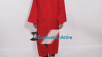 Matte Red High School Cap & Gown
