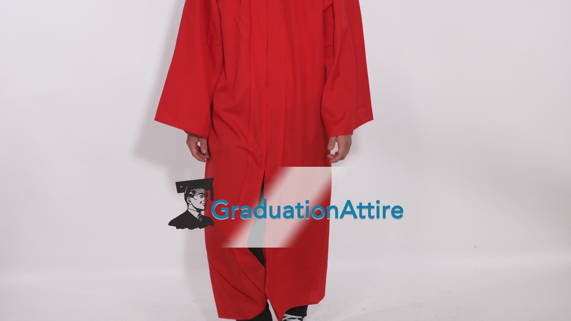 Matte Red High School Cap & Gown