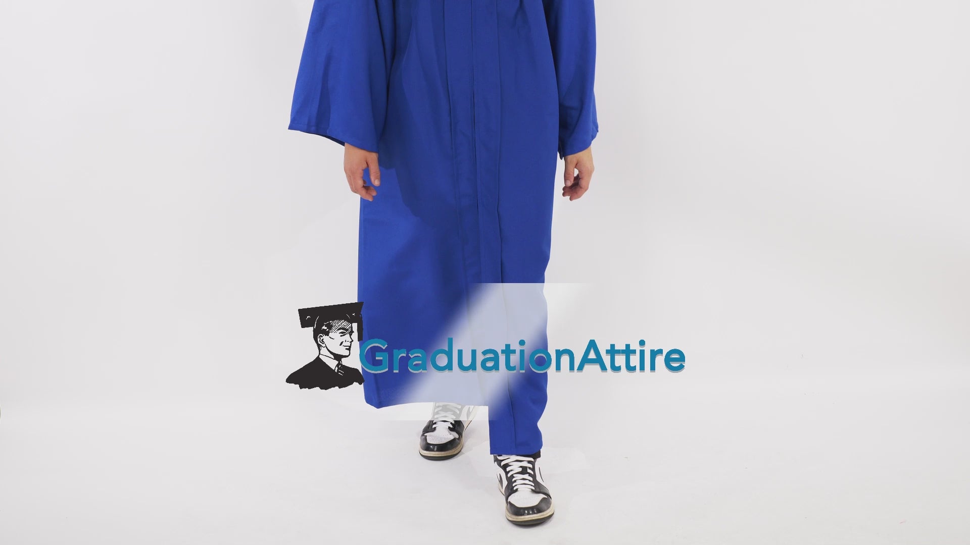 Matte Royal Blue High School Graduation Cap and Gown