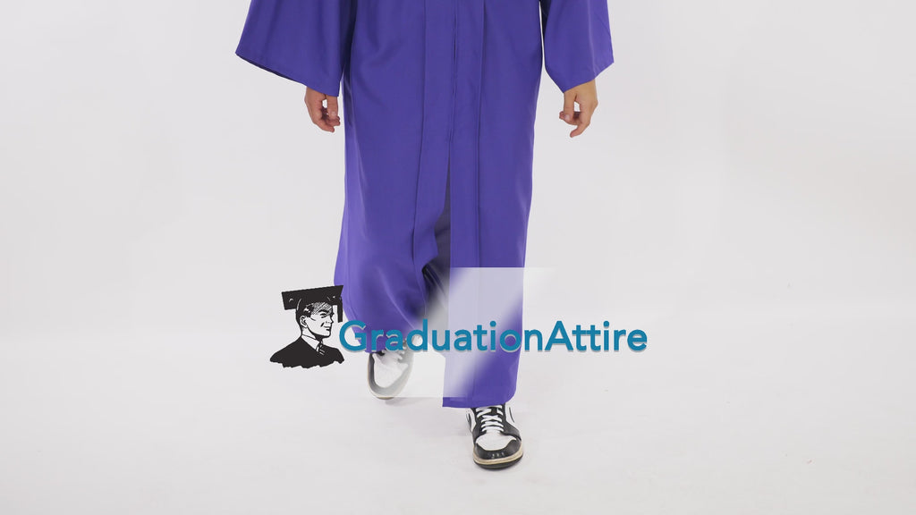 Matte Purple High School Graduation Cap and Gown