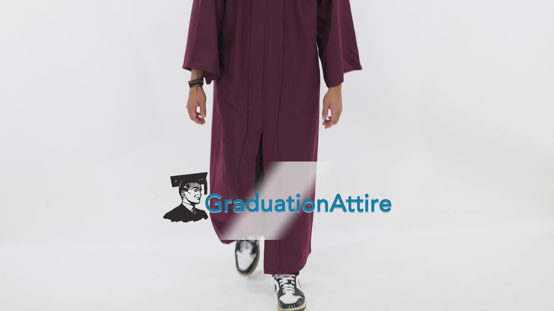 Matte Maroon High School Graduation Cap and Gown