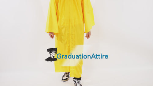 Matte Gold High School Graduation Cap and Gown