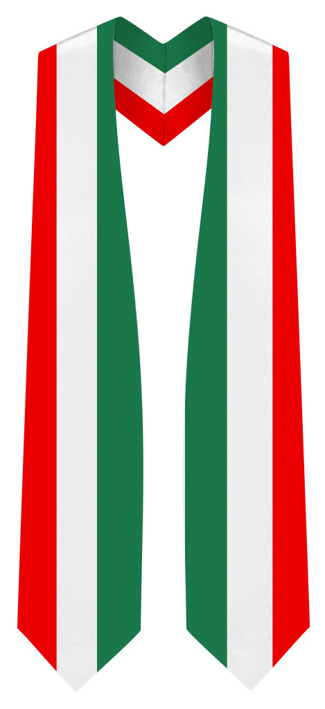 Italy Graduation Stole - Italian Flag Sash