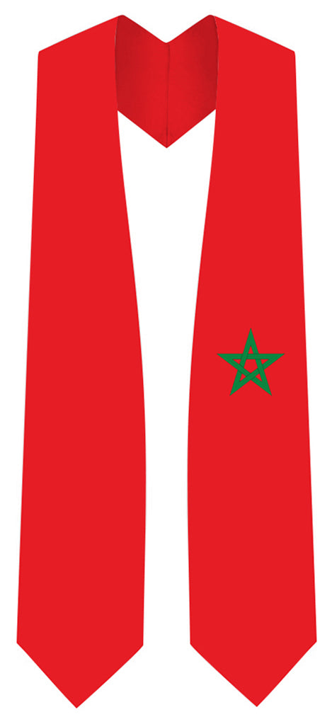 Morocco Graduation Stole -  Morocco Flag Sash