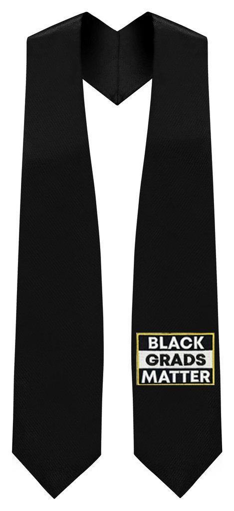 Black BLACK GRADS MATTER Graduation Stole - Graduation Attire