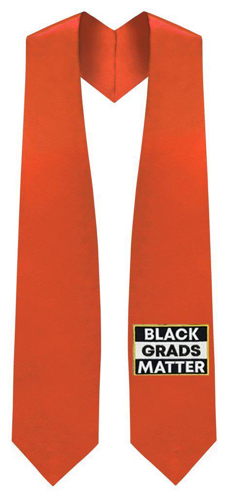 Orange BLACK GRADS MATTER Graduation Stole - Graduation Attire