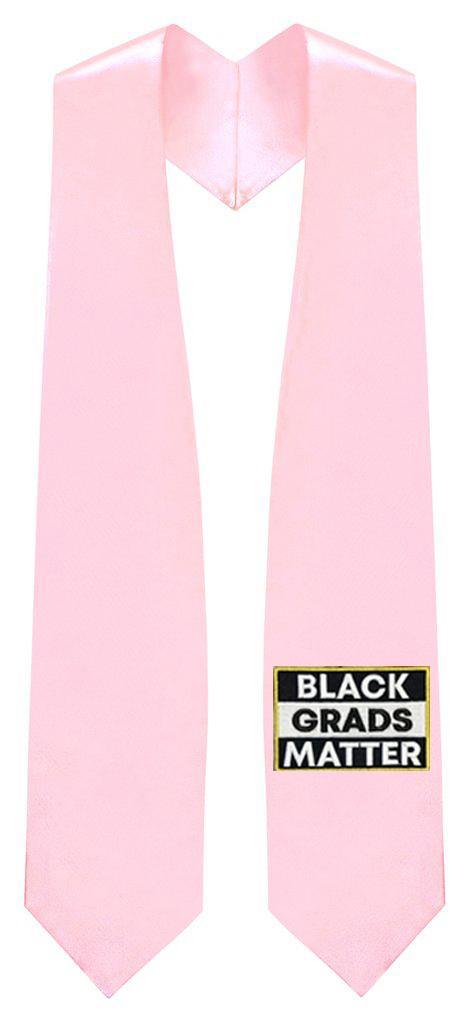 Pink BLACK GRADS MATTER Graduation Stole - Graduation Attire