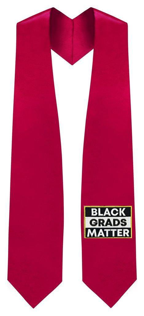 Red BLACK GRADS MATTER Graduation Stole - Graduation Attire