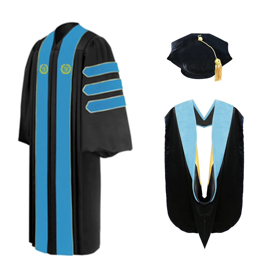 Custom Doctoral Gown, Hood, Tam - California State University, Long Beach