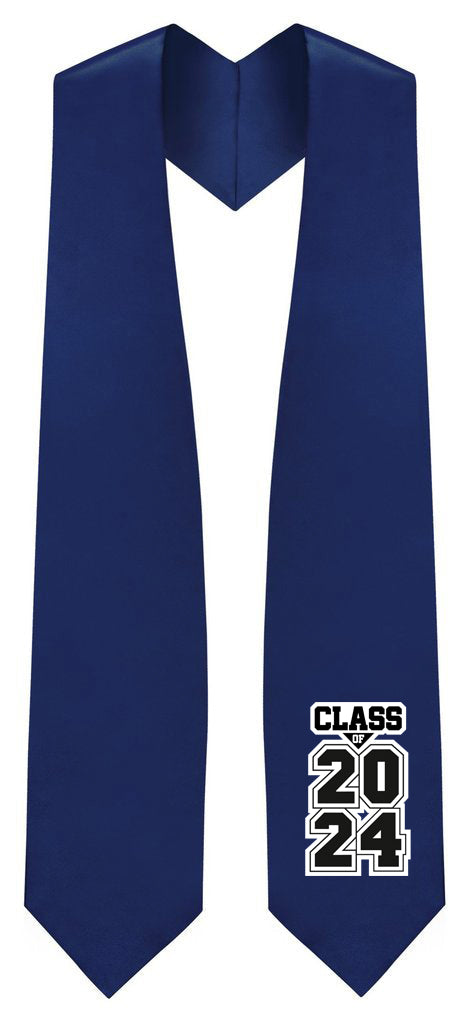 Navy "Class of 2024" Graduation Stole