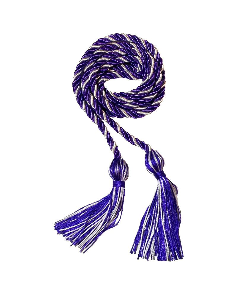 Purple and White Two Color Graduation Honor Cord – Graduation Attire