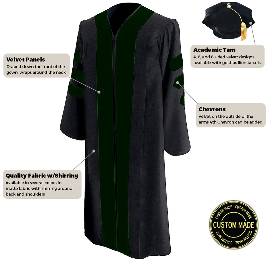 Affordable Doctoral Gown, Hood & Tam Packages Graduation Attire