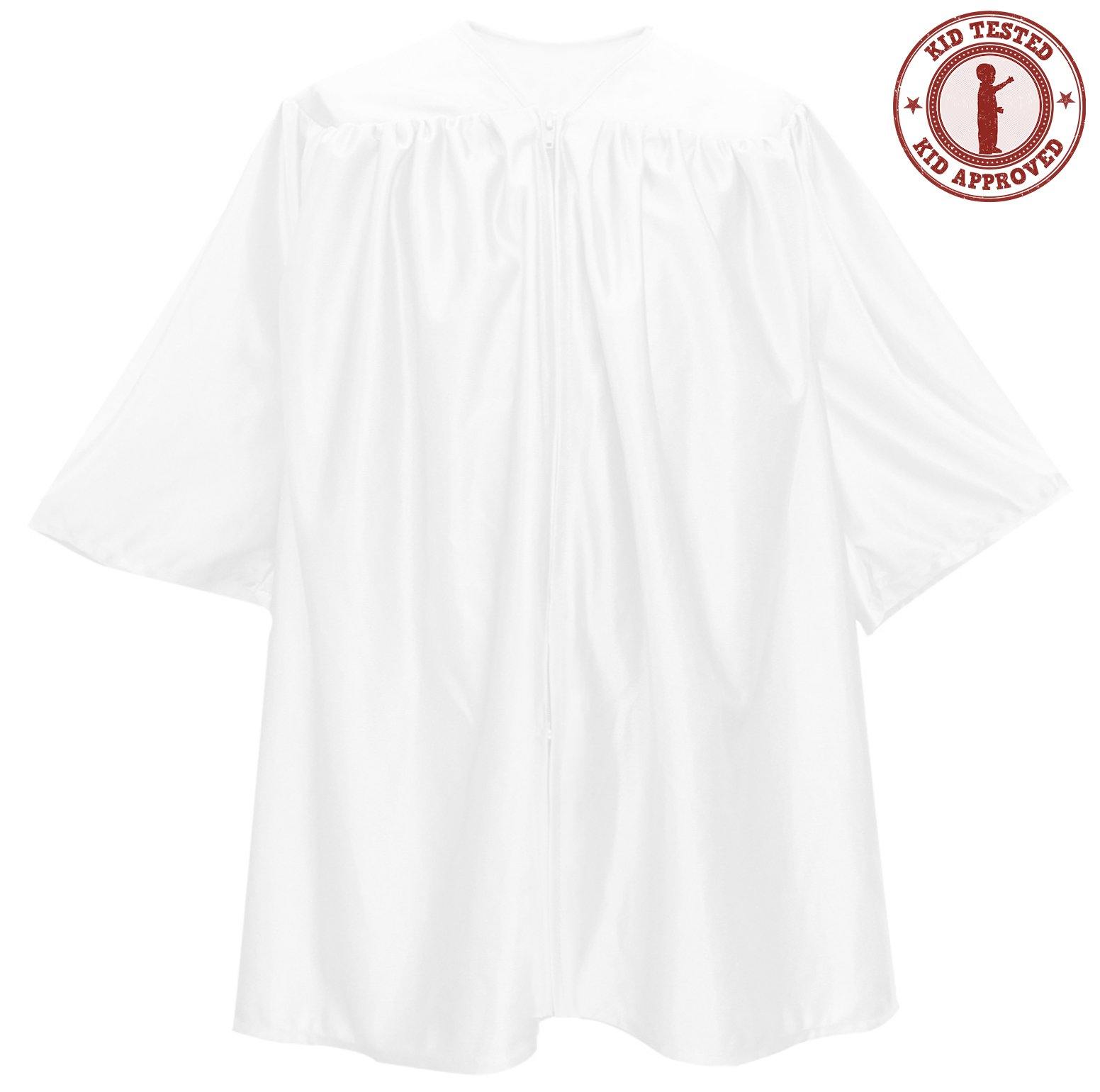 Child White Graduation Gown - Preschool & Kindergarten Gowns - Graduation Attire