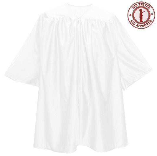 Child White Graduation Gown - Preschool & Kindergarten Gowns - Graduation Attire