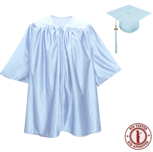 Child Light Blue Graduation Cap & Gown - Preschool & Kindergarten - Graduation Attire