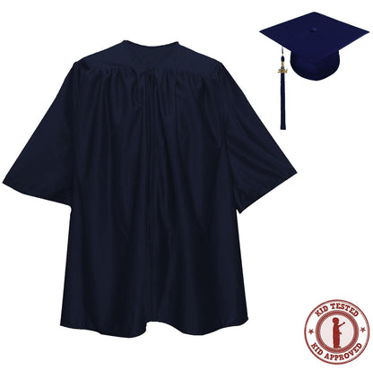 Child Navy Blue Graduation Cap & Gown - Preschool & Kindergarten - Graduation Attire