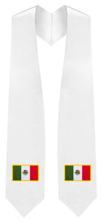 Mexico Embroidered Patch Stole - Mexico Flag Patch Sash