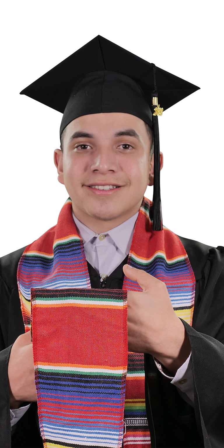 Red Mexican Serape Graduation Stole/Sash