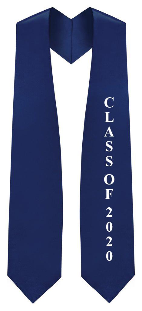 Navy Blue "Class of 2020" Graduation Stole - Stoles.com
