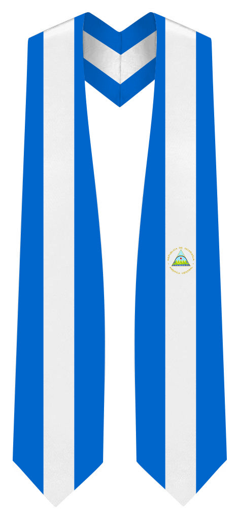 Nicaragua Graduation Stole -  Nicaragua Flag Sash