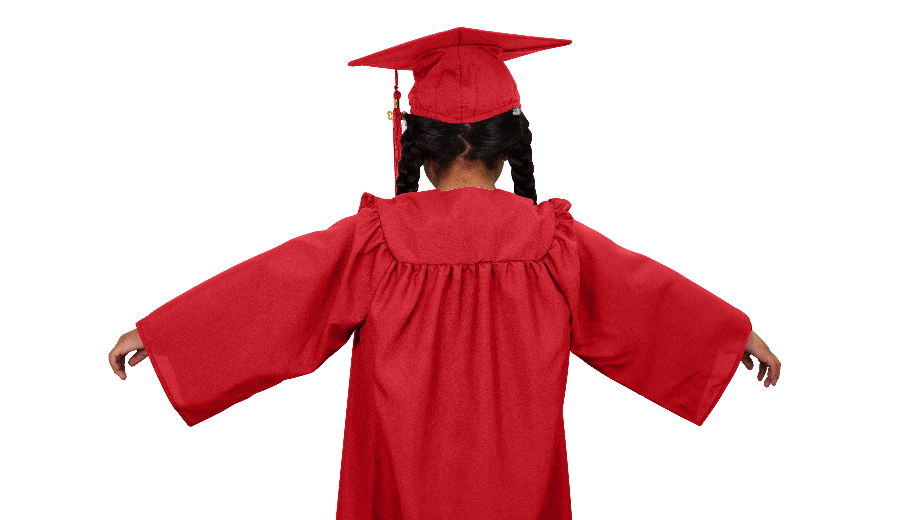 Child Matte Red Graduation Cap & Gown - Preschool & Kindergarten Graduation Attire Child Matte Red Graduation Cap & Gown - Preschool & Kindergarten Graduation Attire