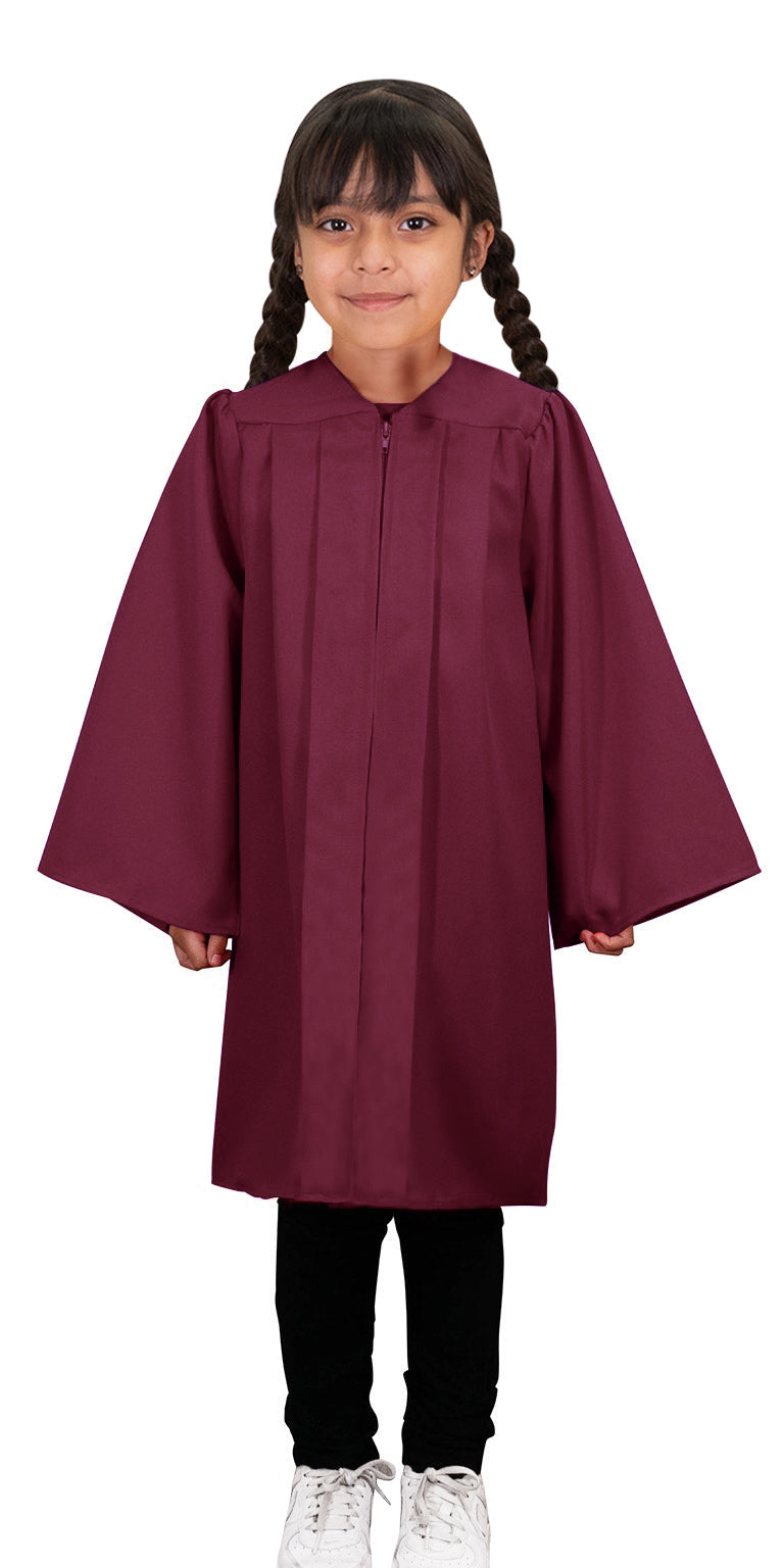 Child Matte Maroon Graduation Gown - Preschool & Kindergarten Gowns