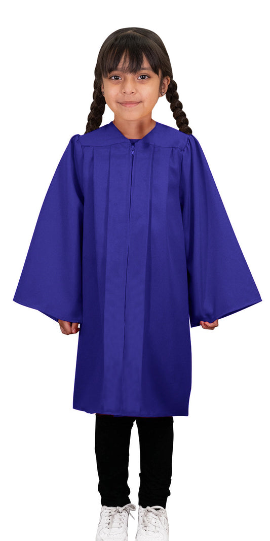 Child Matte Purple Graduation Gown - Preschool & Kindergarten Gowns