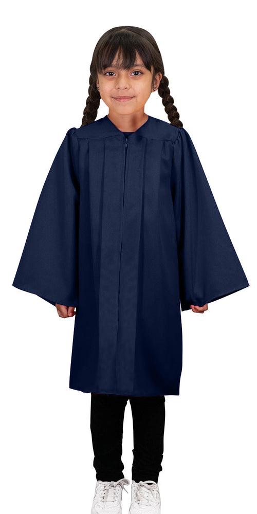 Child Matte Navy Blue Graduation Gown