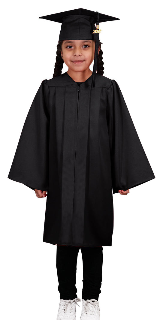 Child Matte Black Cap & Gown - Preschool & Kindergarten Cap & Gown