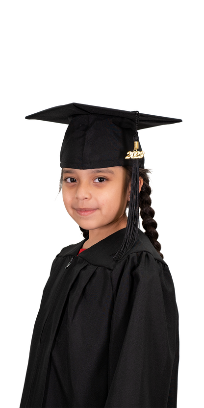 Child Matte Black Cap & Gown - Preschool & Kindergarten Cap & Gown