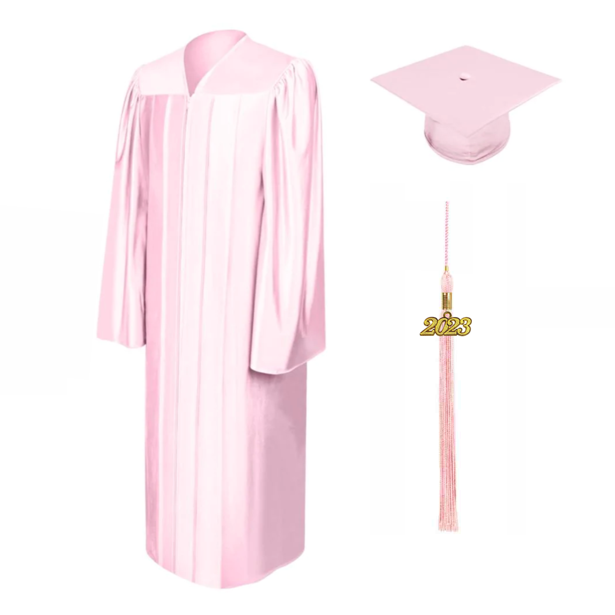 Shiny Pink Bachelors Cap & Gown - College & University – Graduation Attire